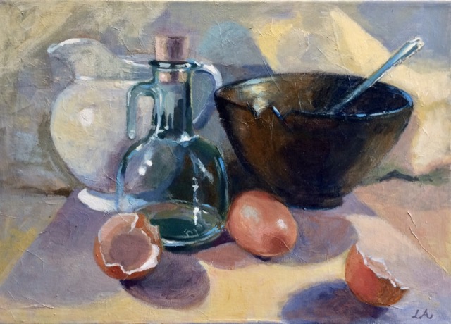 Still life with Jug and eggs, SOLD